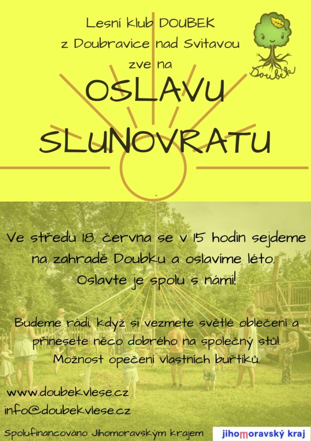 oslava letního slunovratu, lesní mateřská školka