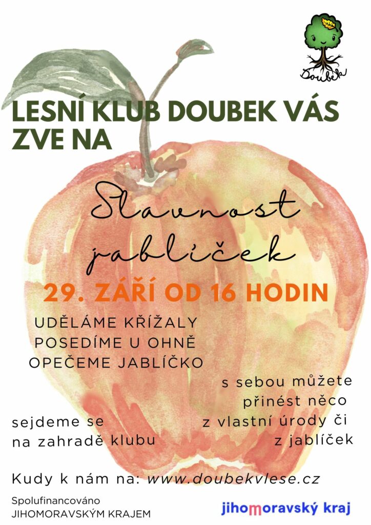 Slavíme úrodu jablíček. Připojte se se svými dětmi k nám.
